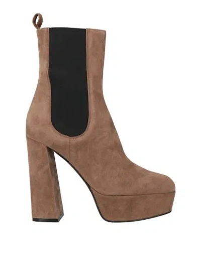 Sergio Rossi Sr Alicia 85mm Suede Platform Boots In Brown