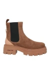 Sergio Rossi Woman Ankle Boots Camel Size 8 Cowhide In Beige
