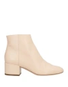 Sergio Rossi Woman Ankle Boots Cream Size 8 Leather In Neutral