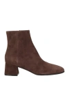 Sergio Rossi Woman Ankle Boots Dark Brown Size 6.5 Leather