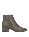Sergio Rossi Woman Ankle Boots Dark Green Size 8 Leather