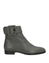 Sergio Rossi Woman Ankle Boots Grey Size 7.5 Leather