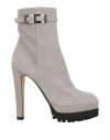 Sergio Rossi Woman Ankle Boots Light Grey Size 7 Leather In Gray