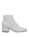 Sergio Rossi Woman Ankle Boots Light Grey Size 9 Soft Leather In Grey