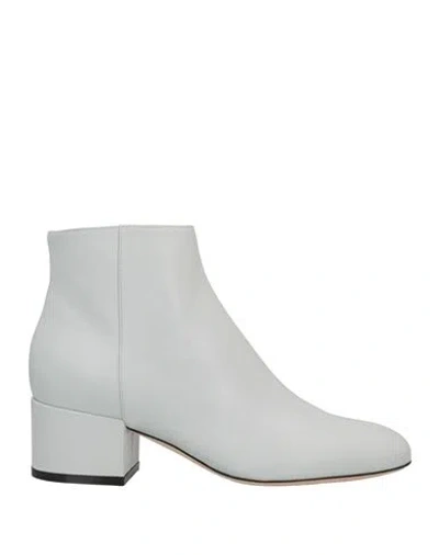 Sergio Rossi Woman Ankle Boots Light Grey Size 9 Soft Leather