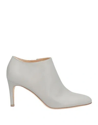Sergio Rossi Woman Ankle Boots Light Grey Size 7.5 Soft Leather