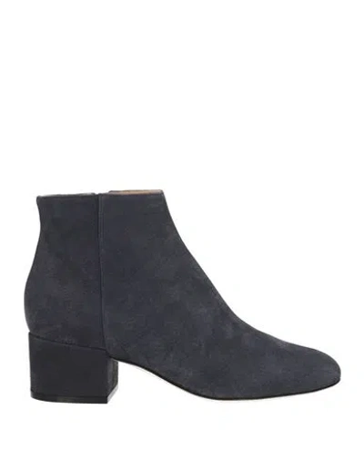 Sergio Rossi Woman Ankle Boots Navy Size 7 Leather