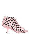 Sergio Rossi Woman Ankle Boots Pink Size 8 Leather