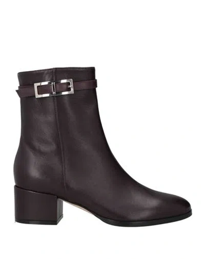 Sergio Rossi Nora 60mm Leather Boots In Purple