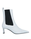 Sergio Rossi Woman Ankle Boots White Size 8 Leather In White