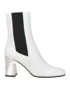 Sergio Rossi Woman Ankle Boots White Size 8 Soft Leather