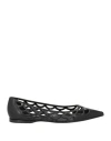 Sergio Rossi Woman Ballet Flats Black Size 6 Leather In Black