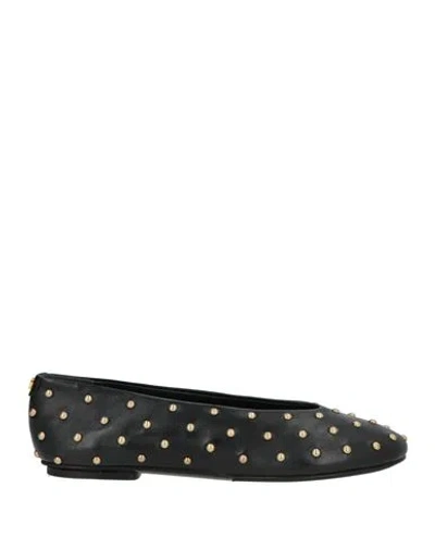 Sergio Rossi Woman Ballet Flats Black Size 7 Leather