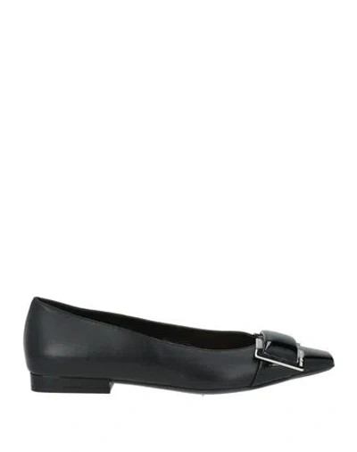 Sergio Rossi Woman Ballet Flats Black Size 7 Leather