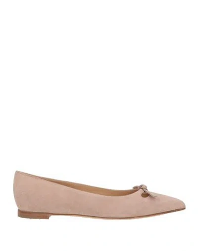 Sergio Rossi Woman Ballet Flats Blush Size 4 Leather In Pink