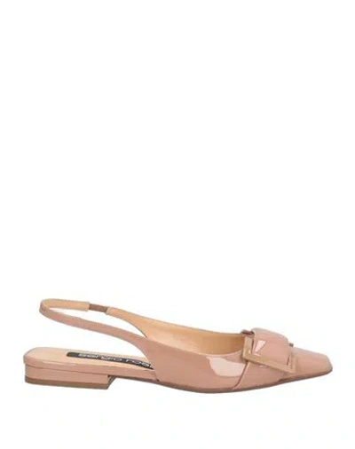 Sergio Rossi Woman Ballet Flats Blush Size 4 Soft Leather In Pink