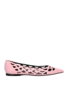 Sergio Rossi Woman Ballet Flats Pink Size 8 Leather
