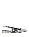 Sergio Rossi Ballet Flats In Silver