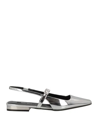 Sergio Rossi Ballet Flats In Silver