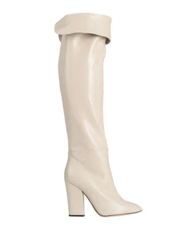 Sergio Rossi Woman Boot Beige Size 7.5 Leather