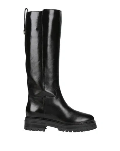 Sergio Rossi Woman Knee Boots Black Size 10 Calfskin