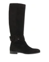 Sergio Rossi Woman Boot Black Size 6.5 Leather In Black