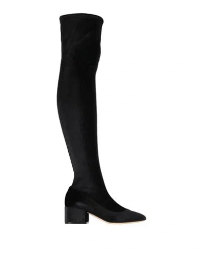 Sergio Rossi Woman Boot Black Size 7 Textile Fibers