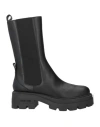 Sergio Rossi Woman Boot Black Size 7.5 Leather In Black