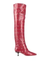 Sergio Rossi Woman Boot Brick Size 8 Leather In Red