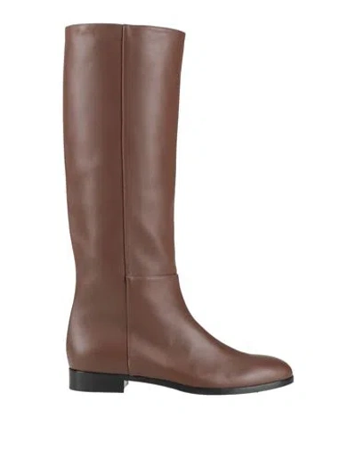 Sergio Rossi Woman Boot Brown Size 9.5 Leather