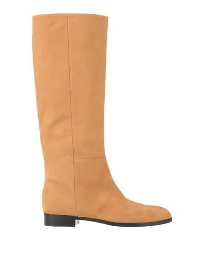 Sergio Rossi Woman Boot Camel Size 9 Leather In Multi