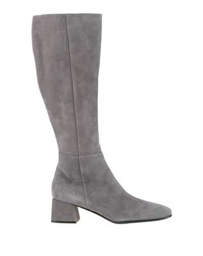 Sergio Rossi Woman Boot Charcoal Size 7 Leather In Grey