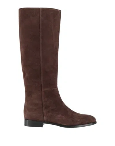 Sergio Rossi Woman Boot Chocolate Brown Size 6.5 Leather