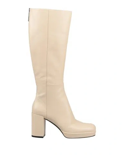 Sergio Rossi Woman Boot Cream Size 8 Leather In Neutral