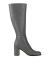 Sergio Rossi Woman Boot Grey Size 10 Leather In Gray