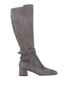 Sergio Rossi Woman Boot Lead Size 7 Leather In Grey