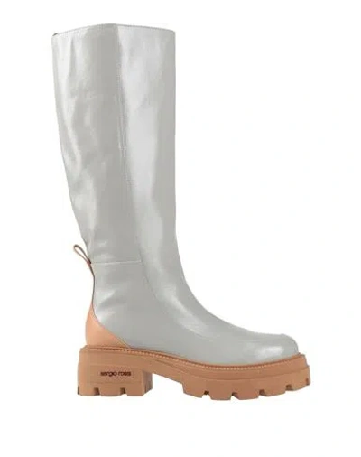 Sergio Rossi Woman Boot Light Grey Size 5.5 Leather