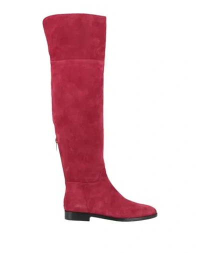 Sergio Rossi Woman Boot Magenta Size 4.5 Leather