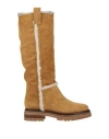 Sergio Rossi Woman Knee Boots Mustard Size 11 Soft Leather In Yellow