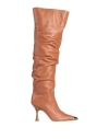 Sergio Rossi Woman Boot Tan Size 6 Soft Leather In Brown