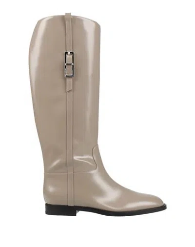 Sergio Rossi Woman Boot Taupe Size 7 Leather In Neutral
