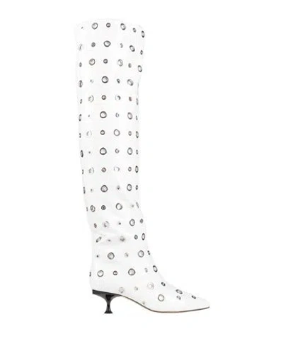 Sergio Rossi Woman Boot White Size 5 Leather