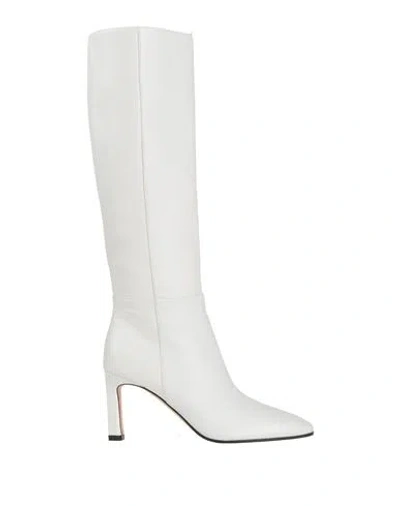 Sergio Rossi Woman Boot White Size 7.5 Leather