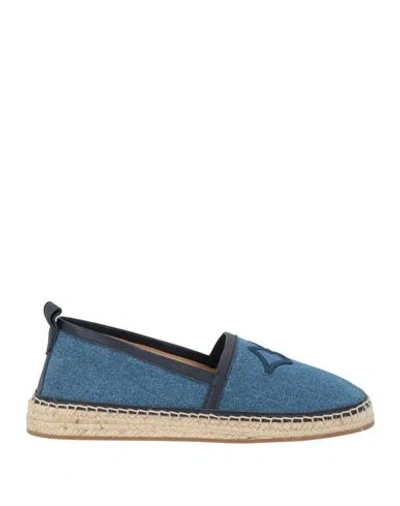 Sergio Rossi Woman Espadrilles Blue Size 9 Textile Fibers