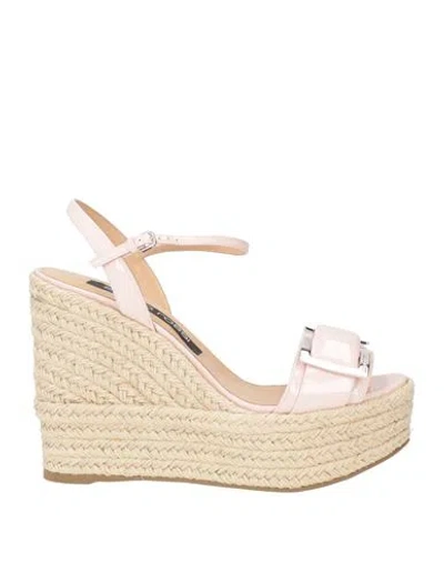 Sergio Rossi Woman Espadrilles Light Pink Size 11 Leather