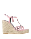 Sergio Rossi Sr Mermaid 115mm Espadrilles In 5903 Light Rose