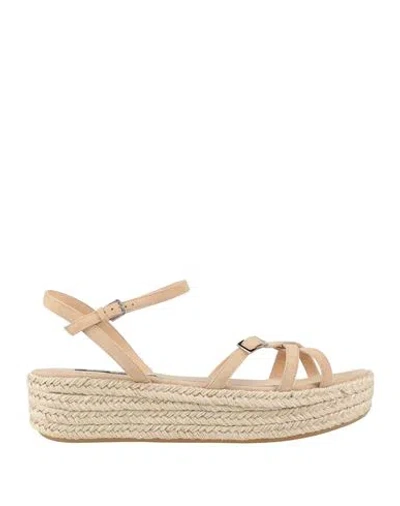 Sergio Rossi Woman Espadrilles Sand Size 11 Leather