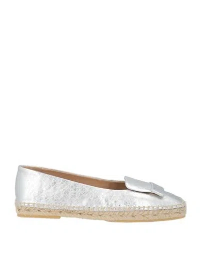 Sergio Rossi Woman Espadrilles Silver Size 6 Leather