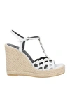 Sergio Rossi Sr Mermaid 85mm Wedge Espadrilles In White