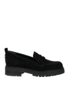 Sergio Rossi Woman Loafers Black Size 11 Leather